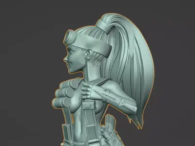 Military Grenade Girl  3D print model