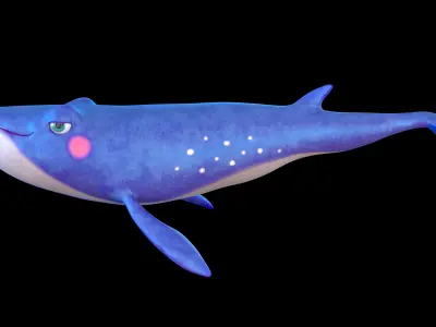 Whale RIG 3D model