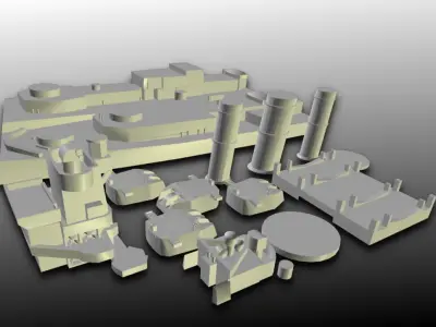 waterline WW2 HMAS Canberra 3D print model