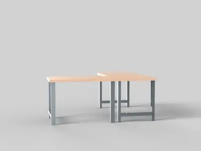 Uline H-8404 L-Shaped Industrial Packing Table Free low-poly 3D model