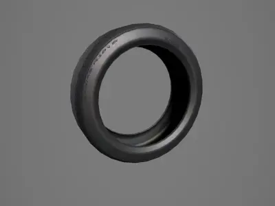 Car Wheel Low-poly 3D model