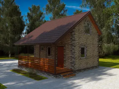 Private house 3D model 2