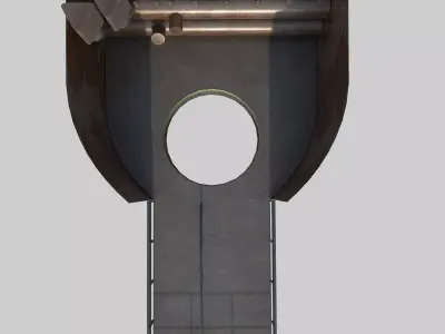 Chamber Entry Structure Low-poly 3D model