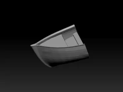 Wooden Boat 3D model by titano