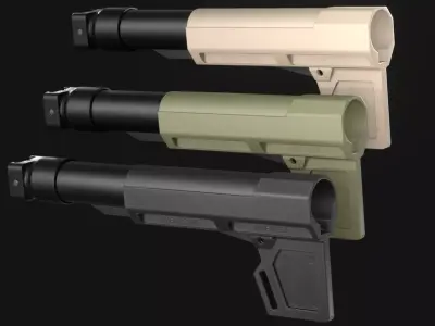 Shockwave Blade 2M Pistol Stabilizer - Pistol Brace - Game Asset Low-poly 3D model
