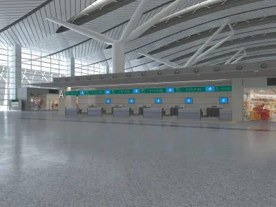  Airport Terminal Interior 01 