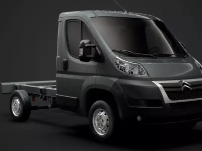 Citroen Jumper Relay Chassis Truck Single Cab 3000WB 2014 3D model