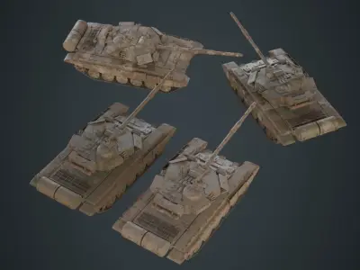 Tank 1C Low-poly 3D model