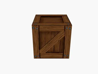 Boxes Hand Paint Low-poly 3D model