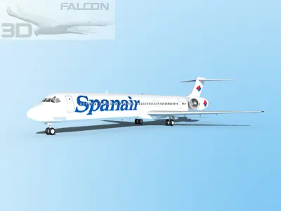 Falcon3D MD-80 Spanair 3D model
