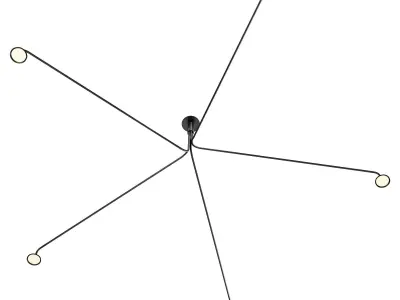 roche bobois nomad ceiling lamp 3D model