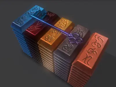 fantasy ingot Low-poly 3D model