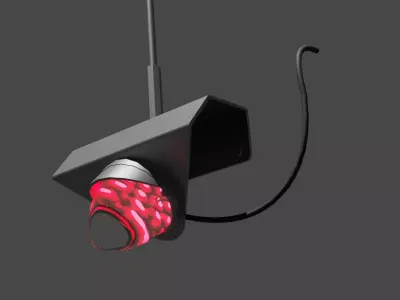 Antenna Bracket with Light 3D model