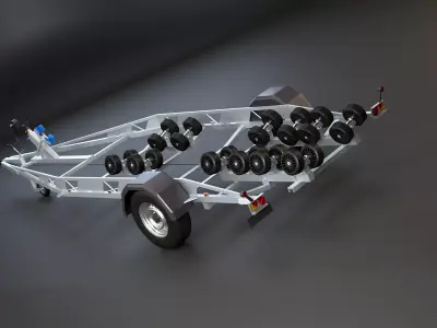 Boat Trailer RV 3D model