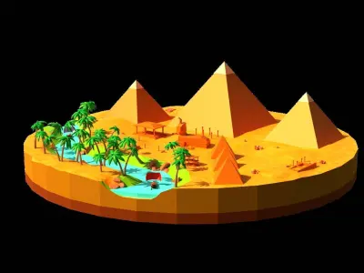 Pyramid  Low-poly 3D model