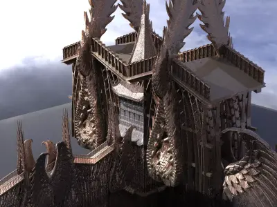 Dragon Fantasia Winged Bridge 4 3D model