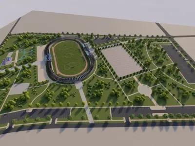 Master park-public park-Private Park Landscape 3D model buy