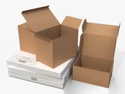  Cardboard Box Collection - Rectangular Structure Set 