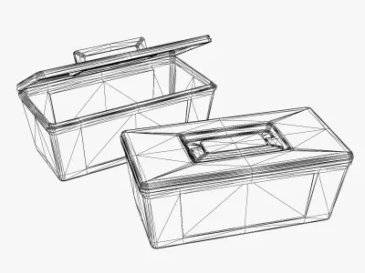 Toolbox  Low-poly 3D model