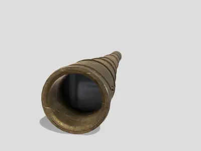 Antique Spyglass Low-poly 3D model