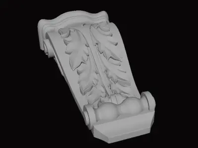 pilaster gold ornate column 3D model