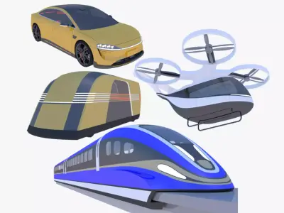 Future vehicles collection IV 3D Model Pack