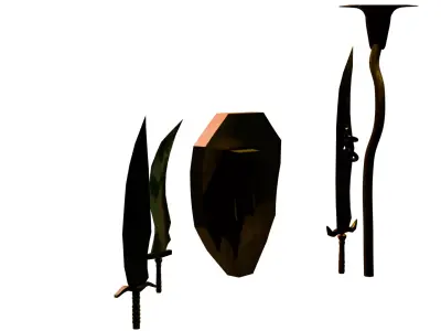 Medieval Weapon Pack Dark Fantasy  Free 3D model