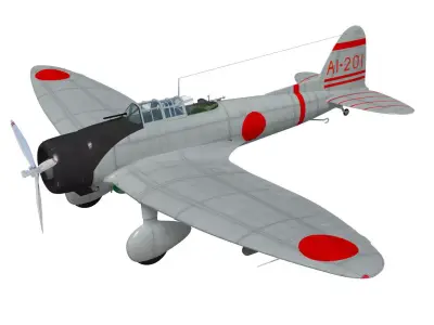 Aichi D3A Type 99 bomber Val 3D model