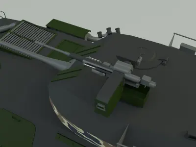 Military vehicle with LAV-25 tires 3D model