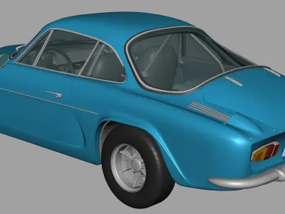 A 1970 Alpine A 110 sports car Free 3D model