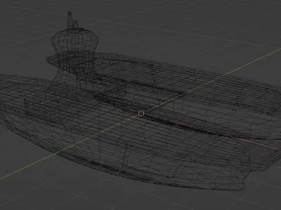 Futuristic aircraft carrier Free 3D model