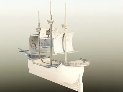 Sailboat Galleon 3D print model