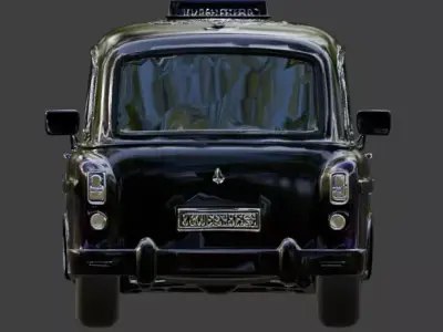 Gothic Occult Horror Taxi 3D Model Low-poly 3D model