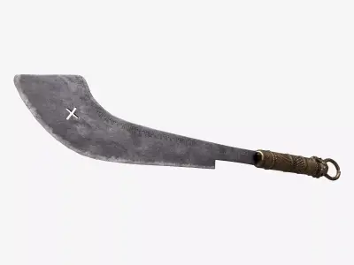 African Sword  Low-poly 3D model