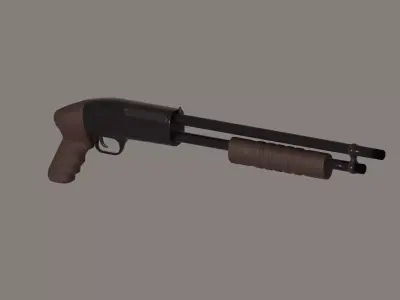 Shotgun Low-poly 3D model order