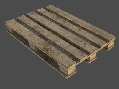 Old pallete 01 Low-poly 3D model