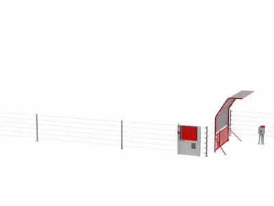 Cow Farm Automatic Feeding Machine Charge Station Low-poly 3D model