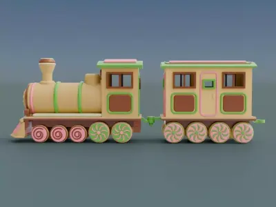 Gingerbread Train 3D Printing 3D print model