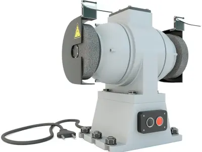 Industrial machine tool - Grinder machine gray 3D model