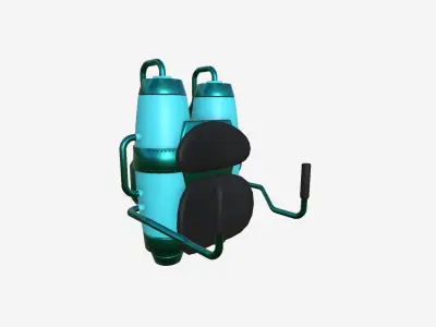 Jetpack A06 Blue - SciFi Character Design Low-poly 3D model