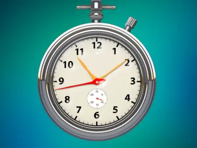 StopWatch 3D Low-poly 3D model