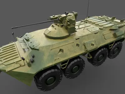 BTR 80  Low-poly 3D model