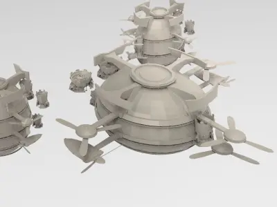 Massive Zeppelin Juggernaut Top 3D model