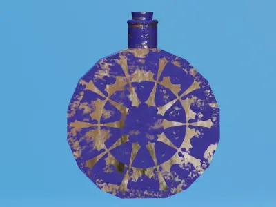 Old Canteen Low-poly 3D model