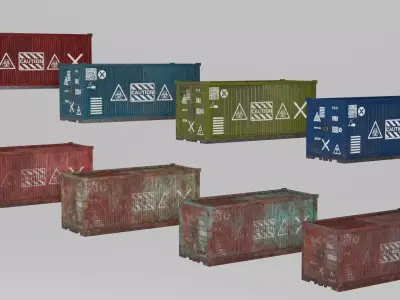 CARGO CANTINERS GAME READY Low-poly 3D model