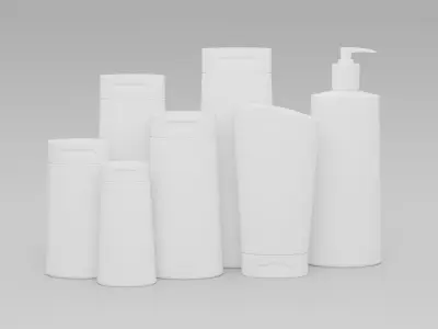 Plastic Bottle Packaging 3D Model 3D model