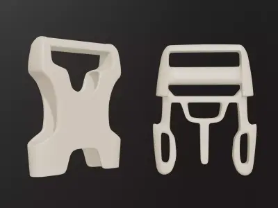 Tactical Style Bag Buckles Clips 3D model