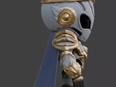Aesthetic Royal Alien King 3D Model Low-poly 3D model