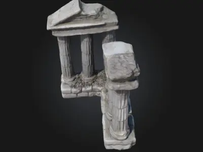 Ancient Ruins Sculpture  Fragments of a Forgotten Age 3D model