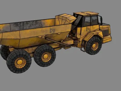 Dump truck low poly Low-poly 3D model